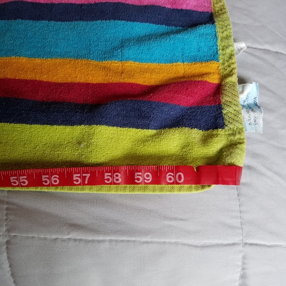 Beach Towel Rainbow Stripe South Padre Island Texas Resort Big 68 in x 31 in - Picture 3 of 11